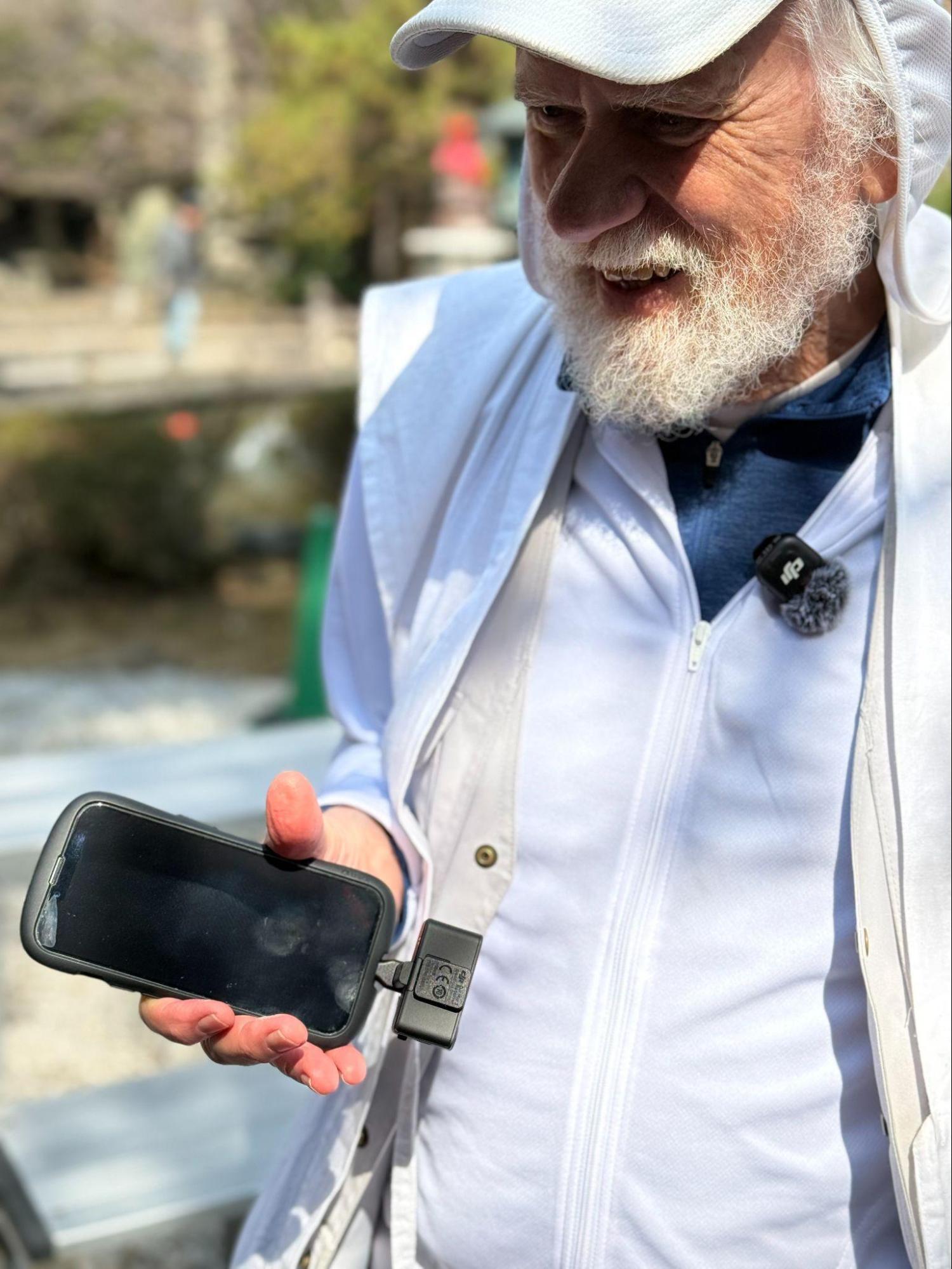 DON carried a small microphone and camera himself